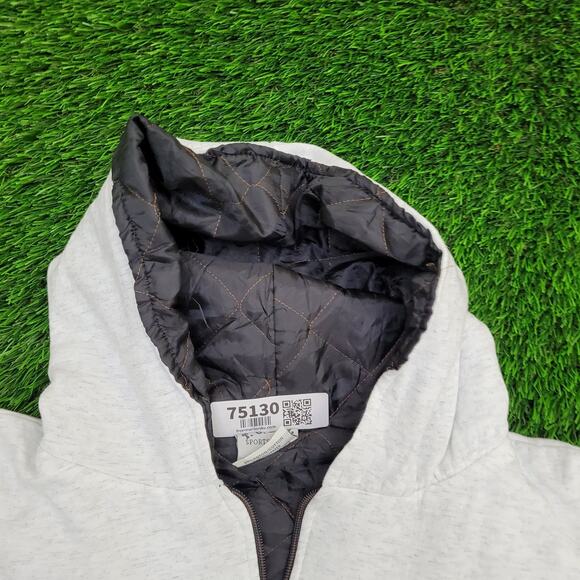 Vintage Wolf AOP Zip Hoodie Jacket Large 24x22 Baggy Gray - Picture 3 of 15